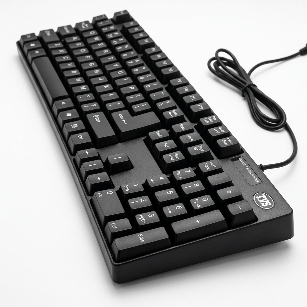Champ Wired Keyboard – 3/4 Angle