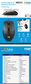 Champ M120 Wired Optical Mouse by TVS Electronics